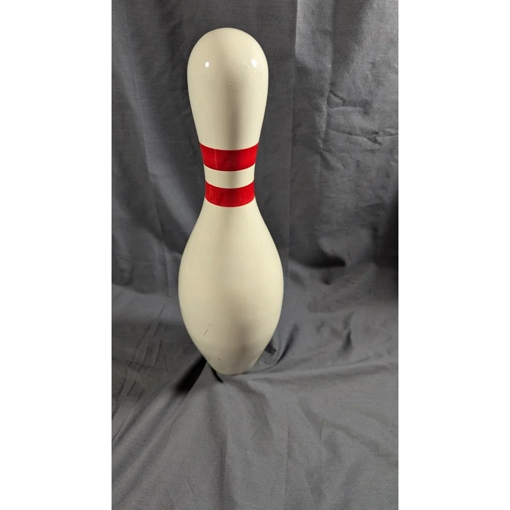 HAPPY BIRTHDAY Party Clown Bowling Pin RED  Stripe - Real Standard Bowling Pin